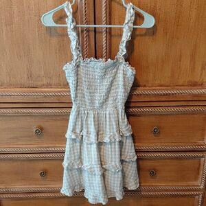 Maple Plaid Ruffle Sundress